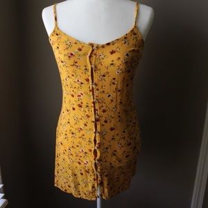 Yellow Floral Mini Dress